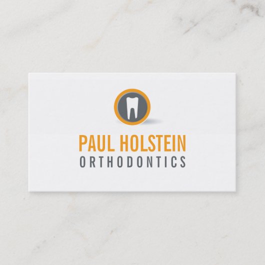 BOLD DENTIST BUSINESS CARD :: modernes Zahnlogo 6 Visitenkarte (Vorderseite)