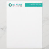 BOLD DENTIST LETTERHEAD: moderne Zahnlogo-Jade Briefbogen (Vorderseite)