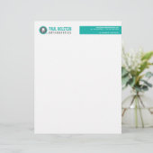 BOLD DENTIST LETTERHEAD: moderne Zahnlogo-Jade Briefbogen (Stehend Vorderseite)