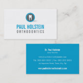 BOLD DENTIST pro zahnärztliches, modernes Zahnlogo Visitenkarte (Vorne/Hinten)