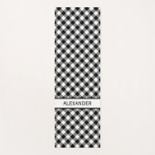 Bold Diagonal Schwarz-weiß Buffalo Kariert Ihren N Yogamatte (Vorderseite)