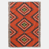 Bold Diamond Pattern Boho Throw Blanket Decke (Vorderseite Vertikal)