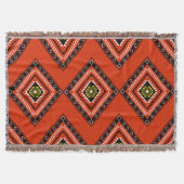 Bold Diamond Pattern Boho Throw Blanket Decke (Vorderseite)