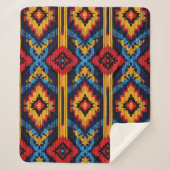 Bold Diamond Southwestern Pattern Sherpadecke (Vorderseite)