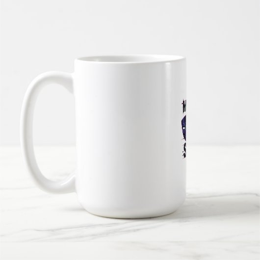 Bold Digital Art with Three Stylized Masks and "Ma Kaffeetasse (Links)