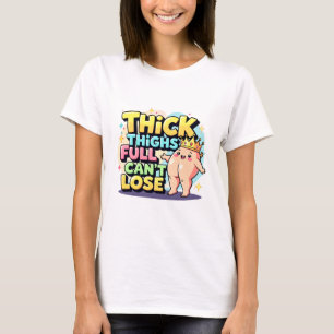 Bold Digital Illustration of Chubby Character with T-Shirt