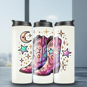 Bold Disco Cowgirl Boots Tumbler Thermosbecher