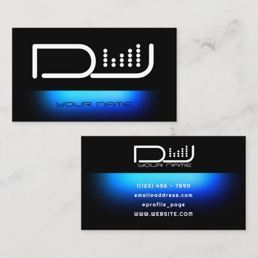 Bold DJ Equalizer musikalisch Visitenkarte (Vorne/Hinten)