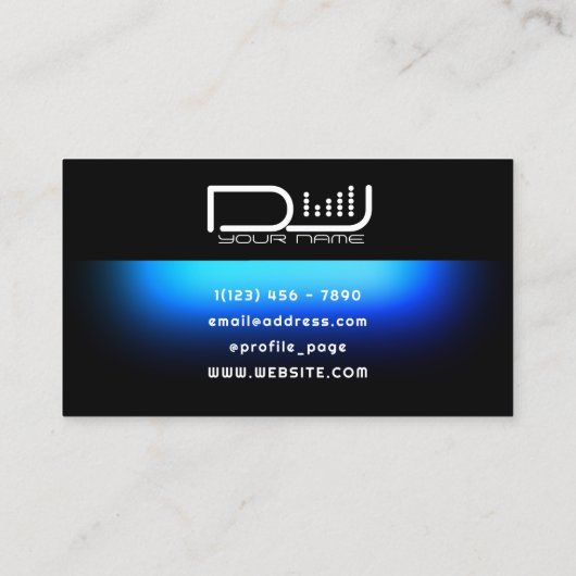 Bold DJ Equalizer musikalisch Visitenkarte (Rückseite)