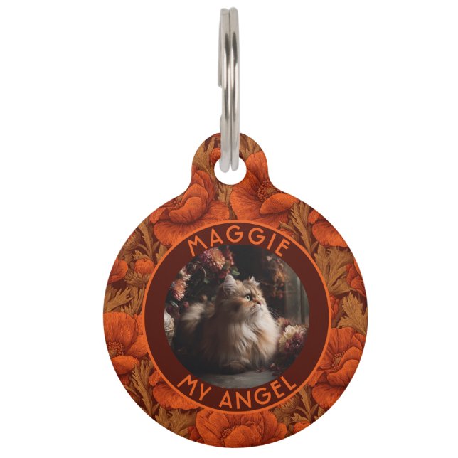 Bold Dog Dad Gift Anemones Flower Haustiermarke (Vorderseite)