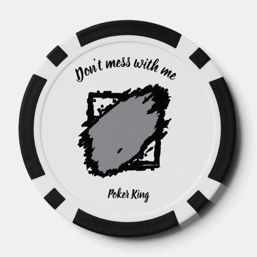 Bold “Don’t Mess With Me” Poker Chip (Rückseite)