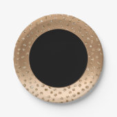 Bold Dramatic Chic Glitzer Black Pappteller (Vorderseite)