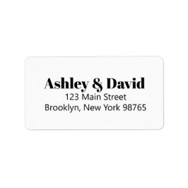 Bold Dramatic Return Address Label Adressaufkleber