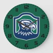 Bold Eagle Head Mascot Logo Große Wanduhr (Vorderseite)