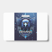 Bold Eagle Logo Badge | Powerful Eagle Head Pin Bu Ausweis (Rückseite)