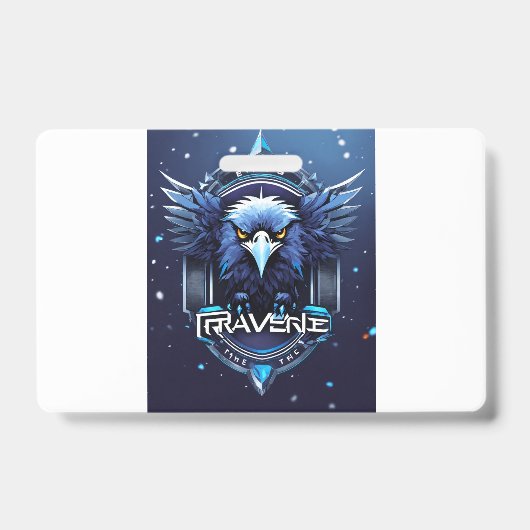 Bold Eagle Logo Badge | Powerful Eagle Head Pin Bu Ausweis (Vorderseite)