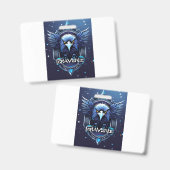 Bold Eagle Logo Badge | Powerful Eagle Head Pin Bu Ausweis (Vorder- & Rückseite)