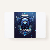 Bold Eagle Logo Badge | Powerful Eagle Head Pin Bu Ausweis (Vorderseite)