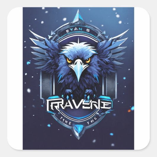 Bold Eagle Logo Sticker | Detailed Eagle Head Deca (Vorderseite)