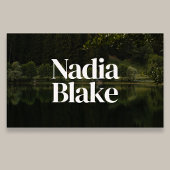 Bold Editorial Style Photo QR Code White Visitenkarte