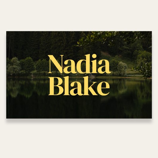 Bold Editorial Style Photo QR Code White Visitenkarte