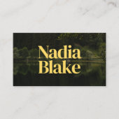 Bold Editorial Style Photo QR Code White Visitenkarte (Vorderseite)