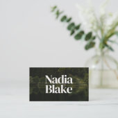 Bold Editorial Style Photo QR Code White Visitenkarte (Stehend Vorderseite)