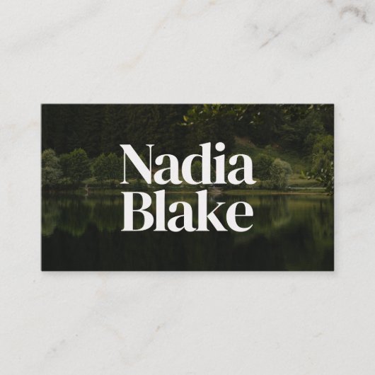 Bold Editorial Style Photo QR Code White Visitenkarte (Vorderseite)