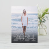 Bold Elegance 2024 Abschluss Foto Einladung (Stehend Vorderseite)