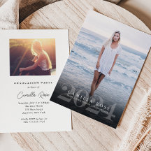 Bold Elegance 2024 Abschluss Foto Einladung