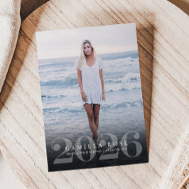 Bold Elegance 2026 Graduation Photo Invitation Einladung