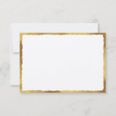 Bold Elegance Luxe Gold Edge Wedding Dankeskarte (Rückseite)