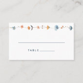 Bold Elegant Floral Wedding Flat Platzkarte (Vorderseite)