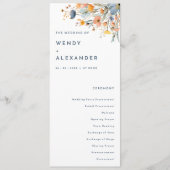 Bold Elegant Floral Wedding Flat Programm (Vorderseite)