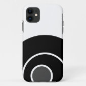 Bold Elegante Black Gray White Abstrakt Modern Art Case-Mate iPhone Hülle (Rückseite)