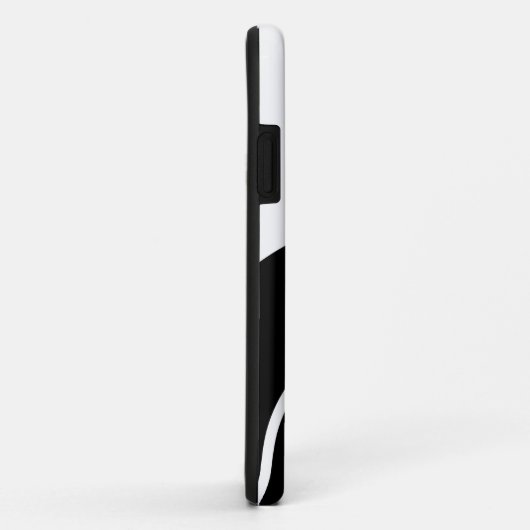 Bold Elegante Black Gray White Abstrakt Modern Art Case-Mate iPhone Hülle (Hinten/Rechts)