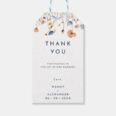 Bold elegante Floral Wedding Danke Geschenkanhänger (Vorderseite)