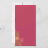 Bold elegante Gold Magenta Anpassbare Hochzeit Dankeskarte (Rückseite)