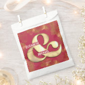 Bold elegante Gold Pink Magenta Custom Wedding Geschenktütchen (Ausgeschnitten)