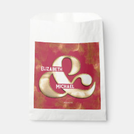 Bold elegante Gold Pink Magenta Custom Wedding Geschenktütchen