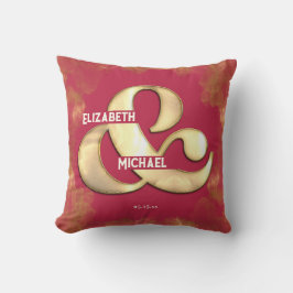 Bold elegante Gold Pink Magenta Custom Wedding Kissen