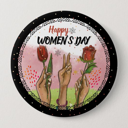 Bold & Empowering: Modern WOMEN'S DAY Statement  Button (Vorderseite)