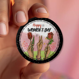 Bold & Empowering: Modern WOMEN'S DAY Statement  Button