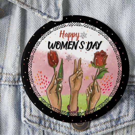 Bold & Empowering: Modern WOMEN'S DAY Statement  Button