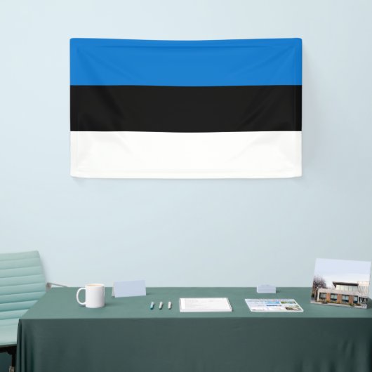 Bold Estonia National Flag Rectangle Wall Banner (Messeveranstaltung)