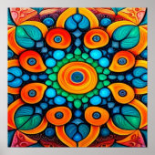 Bold Ethnic Mandala Poster (Vorne)