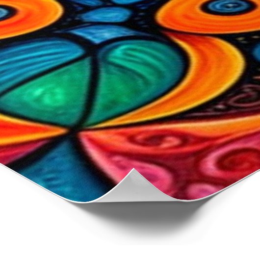 Bold Ethnic Mandala Poster (Ecke)