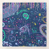 Bold Explorer: Abstract Maximalism  Glasuntersetzer (Vorderseite)