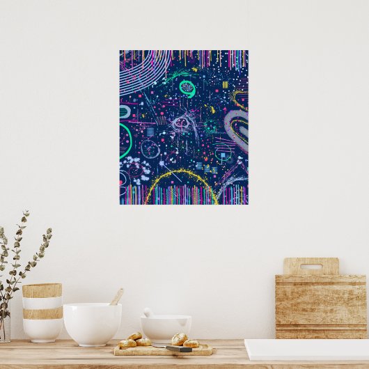 Bold Explorer: Abstract Maximalism  Poster (Küche)