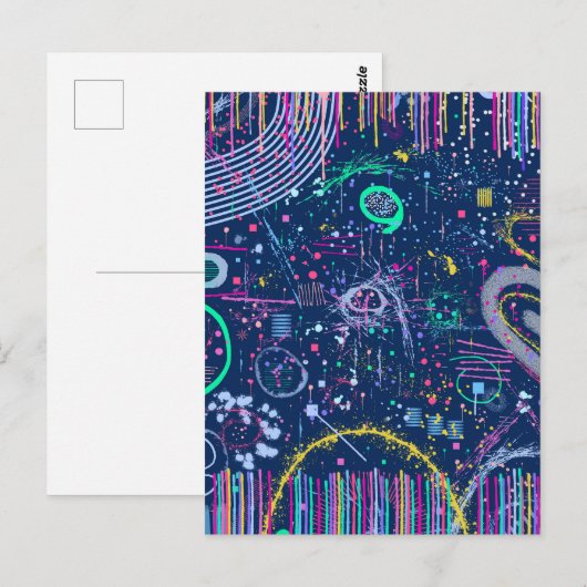 Bold Explorer: Abstract Maximalism  Postkarte (Vorne/Hinten)